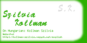 szilvia kollman business card